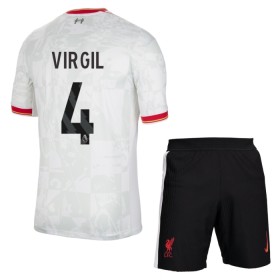 Liverpool Virgil 4 Børn Tredjesæt 2024-25 Kortærmet(+ Korte bukser)